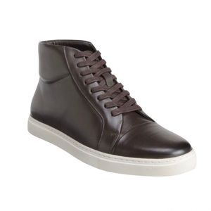 Allen Edmonds Brown Cooper High Top Sneakers Size 11.5 In Excellent Condition